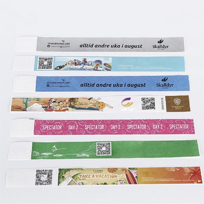 1" Paper Wristband Music Festival Water Resistant Wristbands