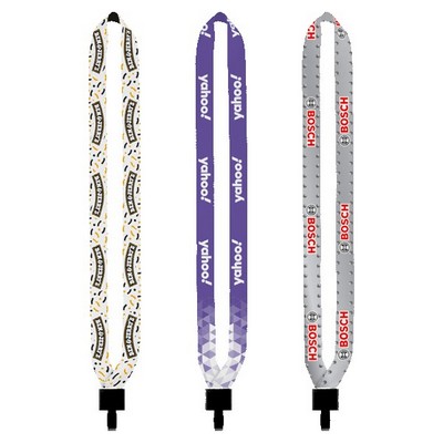 3/4" Dye-Sublimation Lanyard with Non-Swivel Plastic Hook