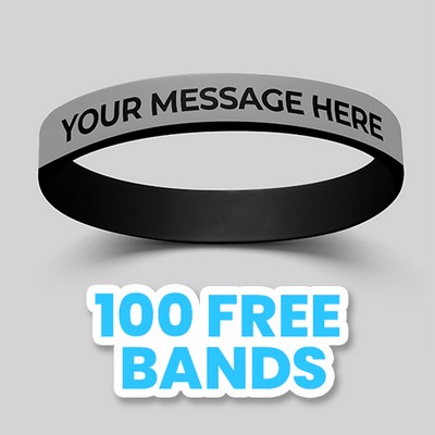 Custom Dual Layered Wristband - 1/2"