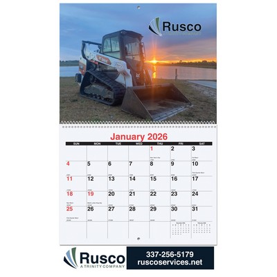 Custom 13 Photo Wall Calendar w/Coil Bound (10 5/8"x18¼")