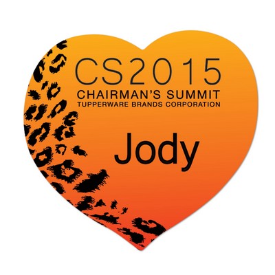 Full Color Name Badge w/ Personalization (2.125"X2.25") Heart