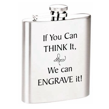 8 Oz. Brushed Finish Flask