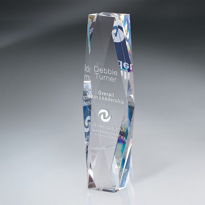 Crystal Faceted Block Tower (Large)