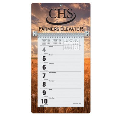 Weekly Wall Calendar w/Sunday Start (7"x 12 ¼")