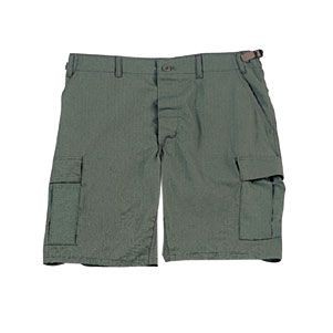 Olive Drab Green Camouflage B.D.U. Shorts
