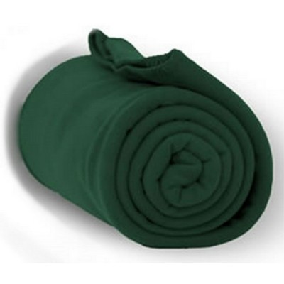 Fleece Throw Blanket 50"x60" - Dark Green/Forest