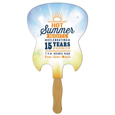 Electric Guitar Hand Fan Full Color (1 Side)
