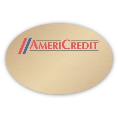 Full Color 50 Mil Name Badge (2"x3") Oval - No Personalization
