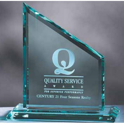10" Jade Double Beveled Sierra Glass Award