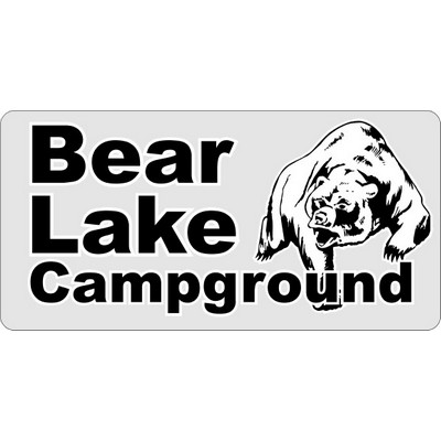 8" X 4" Kwik-Ship Clear Poly Screen Print Round Corner Decal w/Back Adhesive