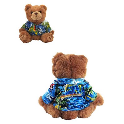 8" Hawaiian Bear w/Full Color Imprint