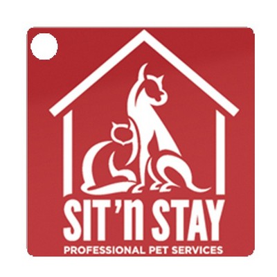 Aluminum square pet tag - Laser Engraved