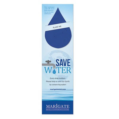 Water Conservation Plantable Droplet Bookmarks