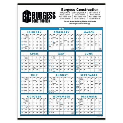 Span-A-Year Non-Laminated Calendar