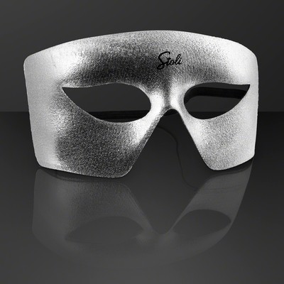 Silver Mardi Gras Mask (NON-Light Up)