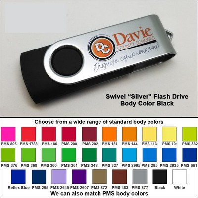 Swivel Flash Drive - 256 MB Memory - Body Black