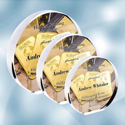 Color Photo Imprinted Acrylic Circle Plaque (M)