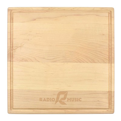 12 x 12" Maple Square Cutting Board with Juice Groove