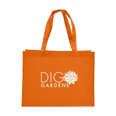 Orange Non-Woven PP Bright Shopping Bags (16"x6"x12")