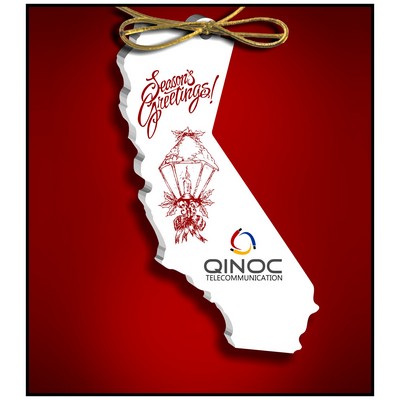 California Ornament in White Acrylic