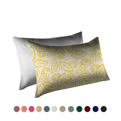 Full Printed 20 x 40" Premium Square Satin Silk Throw Pillowcase - Envelope Closure