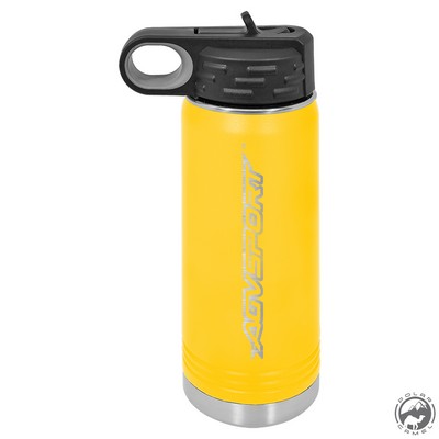 Powder Coated Yellow Travel Water Bottle