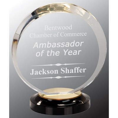 8" Gold Halo Acrylic with Base Award