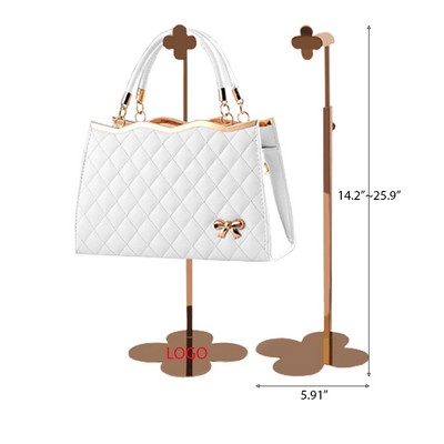 Adjustable Metal Handbag Rack Tabletop Handbag Purse Display Stand Single Hook Bag Stand Holder