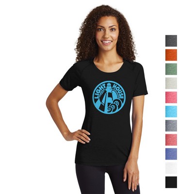 Sport-Tek® Women's PosiCharge® Tri-Blend Wicking Scoop Neck Raglan Tee