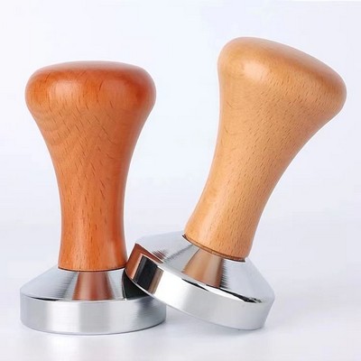 Wooden Handle Flat Bottom Coffee Tamper