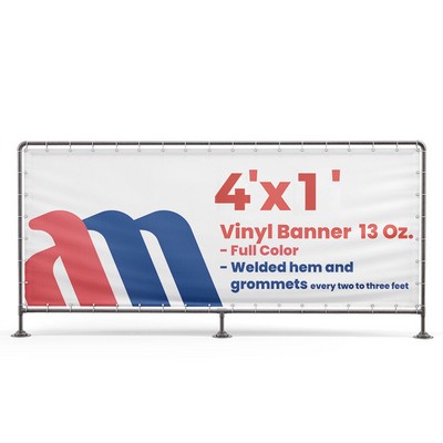 Banner 4'x1' Vinyl 13 Oz. Full Color