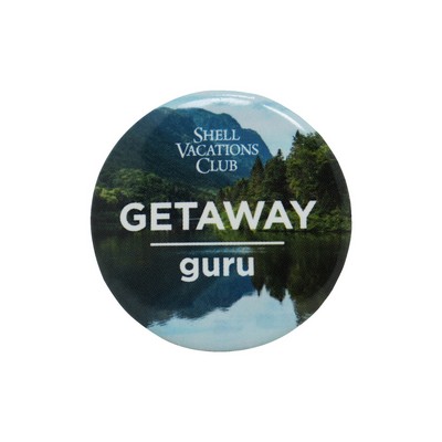 1 1/2" Round Full Color 1-Piece Button w/Safety Pin