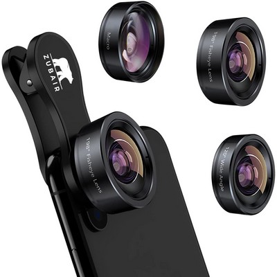 Phone Camera Lens 3 in 1 Phone Lens Kit, 198 Fisheye Lens+ 120 Super Wide-Angle Lens+ 20x Macro Lens