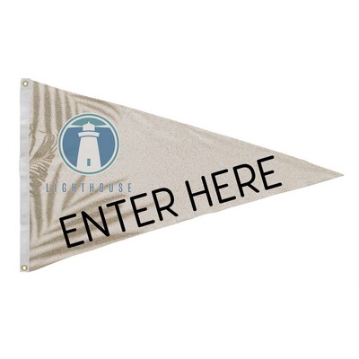 2.5' x 4' Polyester Pennant Flag Single-Sided