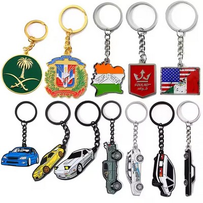 Custom Die Struck Soft Enamel Metal Keychain
