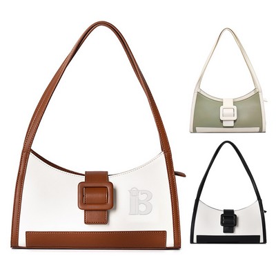 PU Leather Elegant Shoulder Tote Bag for Women