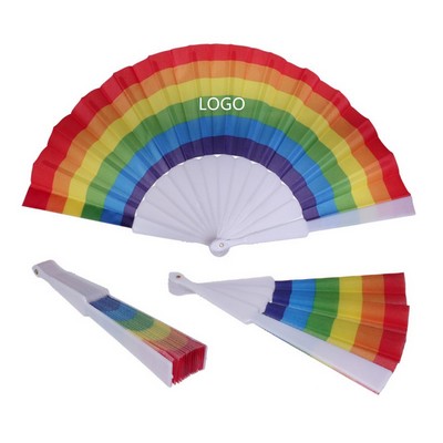 Pride Rainbow Folding Fan