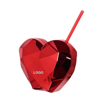 20 Oz. Electroplating Heart Shape Plastic Tumbler