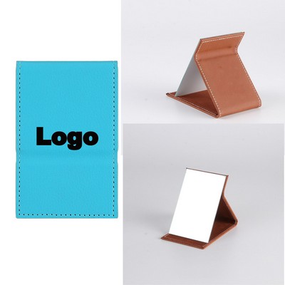 Mini Pu Leather Makeup Mirror