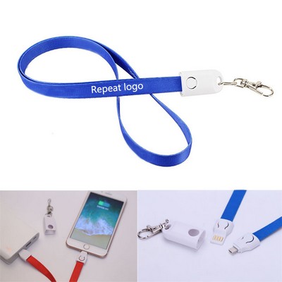 2-In-1 Lanyard USB Charging Cable