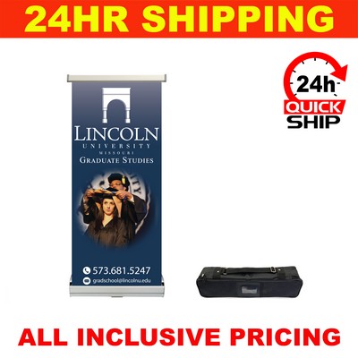 Econo Table Top 15" Full Color Retractable Banner