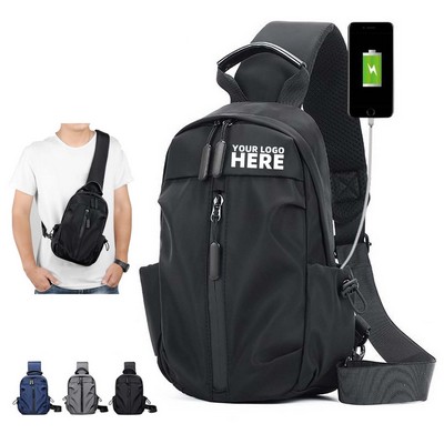 Cross Body Sling Bag w/USB Port