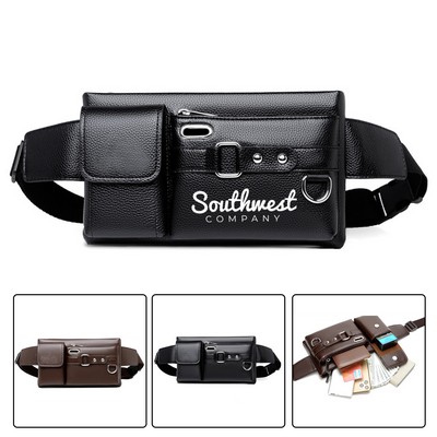 Genuine Leather Adjustable Fanny Pack