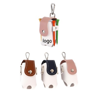 Mini Leather Portable Bag Golf Ball