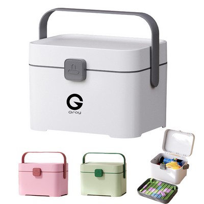 Plastic Two Layers Storage Box with Handle