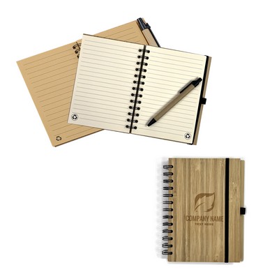 B6 Natural Bamboo Cover Journal