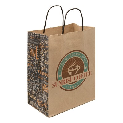 Multi-Sided Full Color Color Choice Handle Shopper (8.25 x 10.25 x 5)