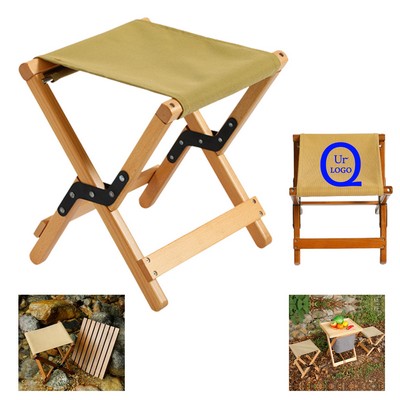 Folding Camping Wooden Stool