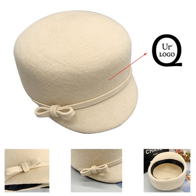 Beidge Wool Biker Hat