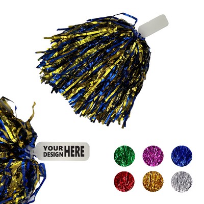 Colorful Cheerleader Poms With Plastic Handles